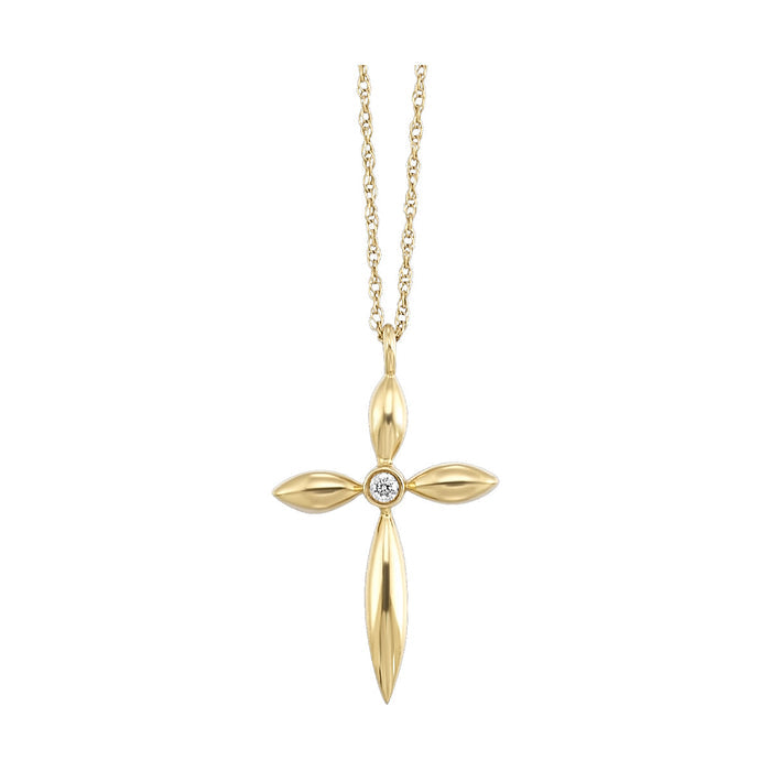 10Kt Yellow Gold Diamond 1/50Ctw Pendant