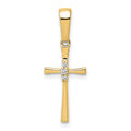 14K .02ct. Diamond Cross Pendant