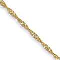 14k 1mm Carded Singapore Chain