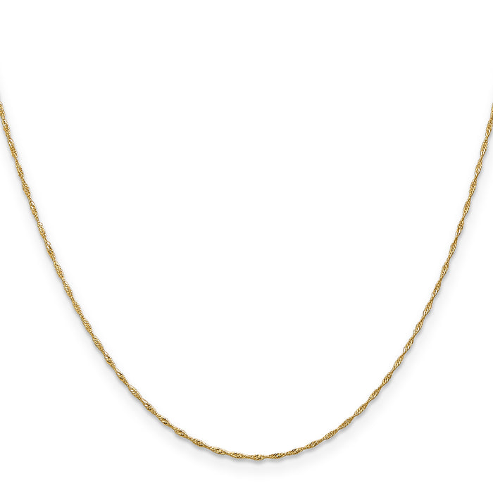 14k 1mm Singapore Chain