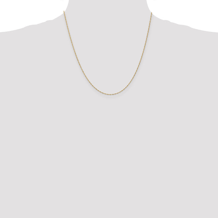 14k 1mm Singapore Chain