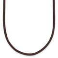14k 2mm 16in Brown Leather Cord Necklace