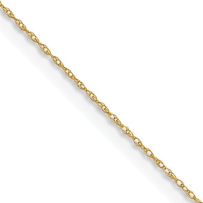 14k .4 mm Carded Cable Rope Chain