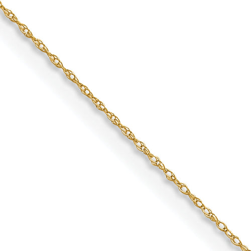 14k .4 mm Carded Cable Rope Chain
