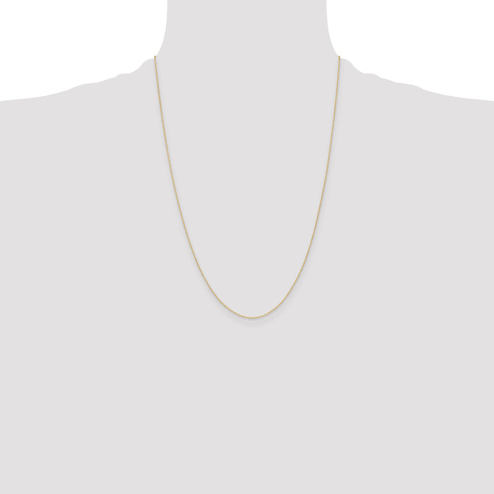 14k .4 mm Carded Cable Rope Chain