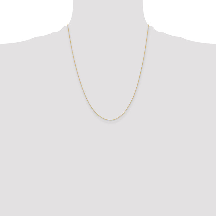 14k .4 mm Carded Cable Rope Chain