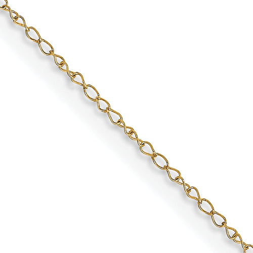 14k .42 mm Carded Curb Chain
