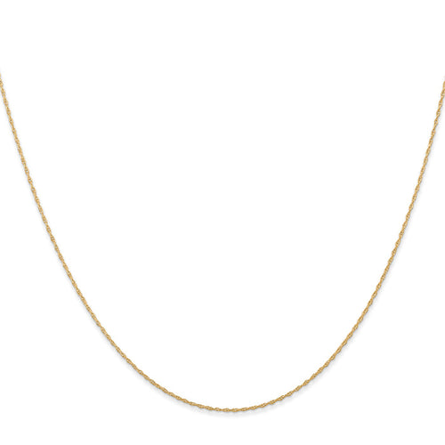 14k .5 mm Carded Cable Rope Chain