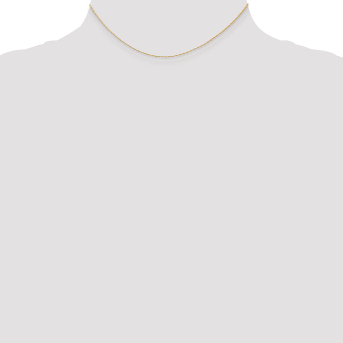 14k .5 mm Carded Cable Rope Chain