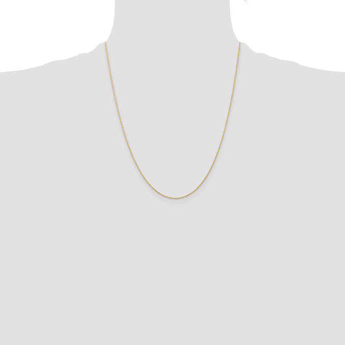 14k .5 mm Carded Cable Rope Chain