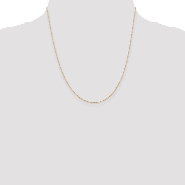 14k .5 mm Carded Cable Rope Chain