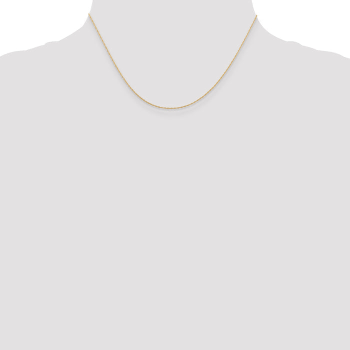 14k .5 mm Carded Cable Rope Chain