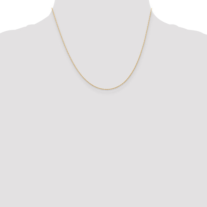 14k .5 mm Carded Cable Rope Chain