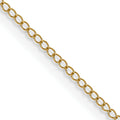 14k .5 mm Carded Curb Chain