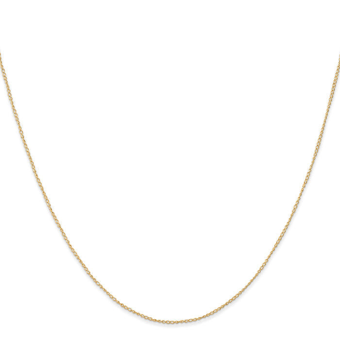 14k .5 mm Carded Curb Chain