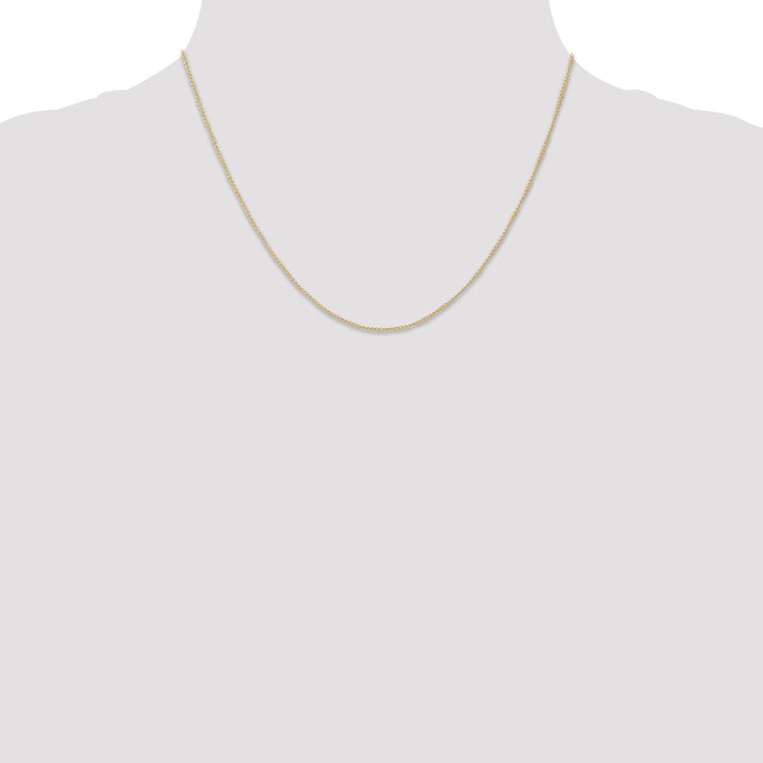 14k .5 mm Carded Curb Chain