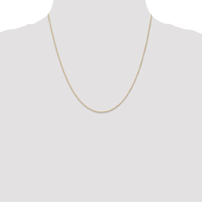 14k .5 mm Carded Curb Chain