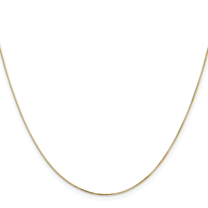 14k .5mm Box with Lobster Clasp Chain