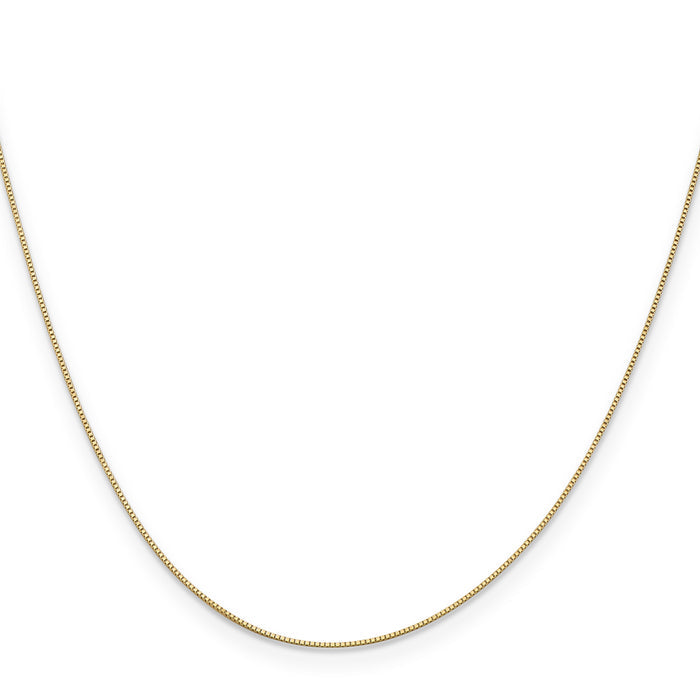 14k .5mm Box with Spring Ring Clasp Chain