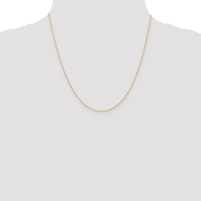 14k .6 mm Carded Cable Rope Chain