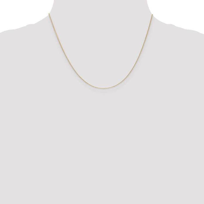 14k .65mm D/C Round Open Link Cable Chain