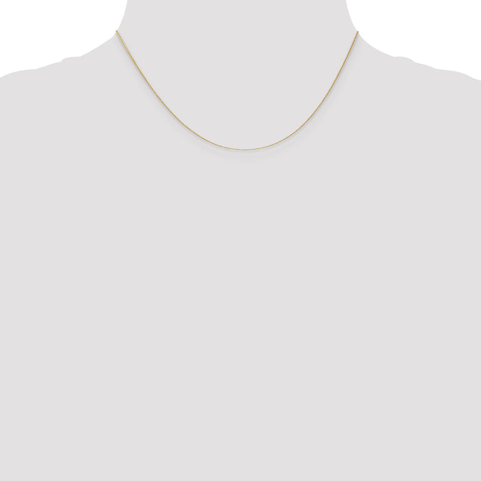 14k .65mm D/C Round Open Link Cable Chain