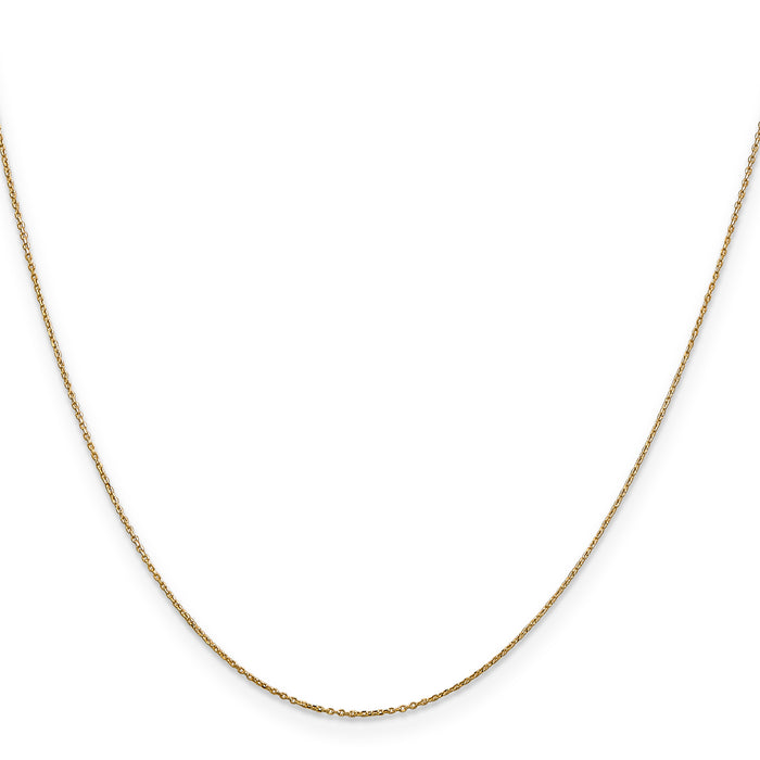14k .6mm D/C Round Open Link Cable Chain