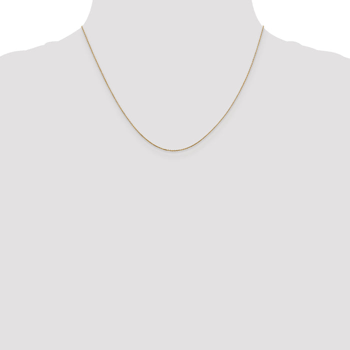 14k .6mm D/C Round Open Link Cable Chain