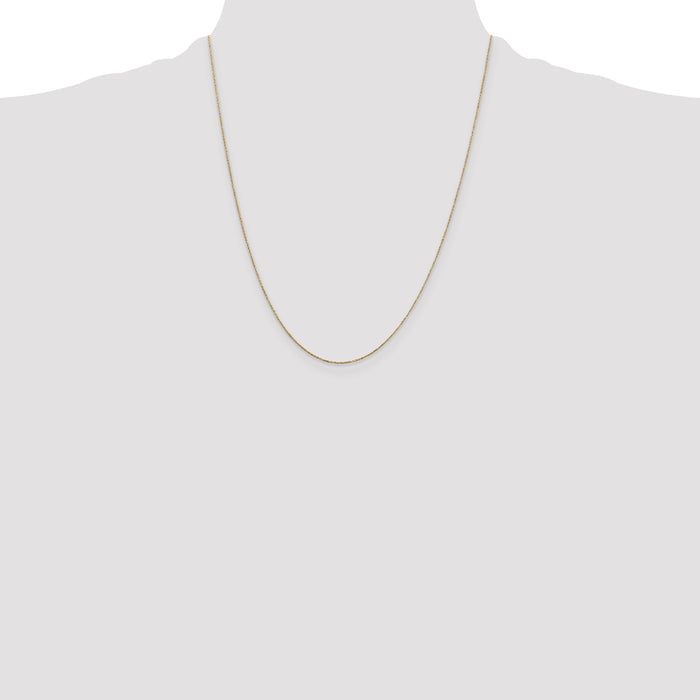 14k .6mm D/C Round Open Link Cable Chain