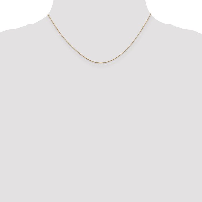 14k .6mm D/C Round Open Link Cable Chain