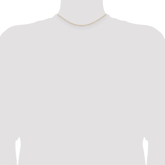 14k .7 mm Carded Cable Rope Chain
