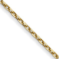 14k .8mm D/C Cable with Spring Ring Clasp Chain
