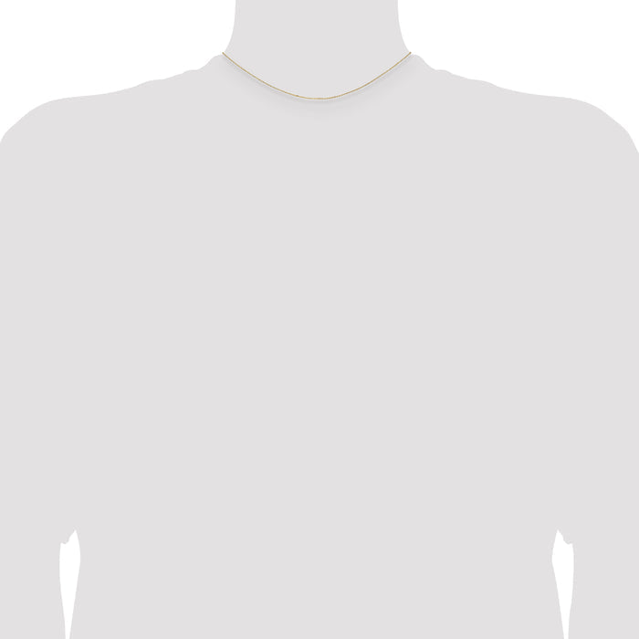 14k .8mm D/C Cable with Spring Ring Clasp Chain