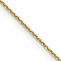 14k .8mm D/C Round Open Link Cable Chain