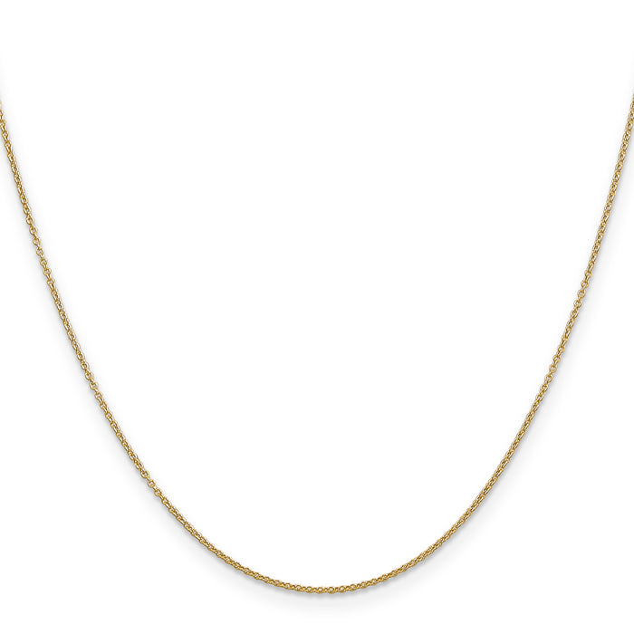 14k .9mm Cable with Spring Ring Clasp Chain