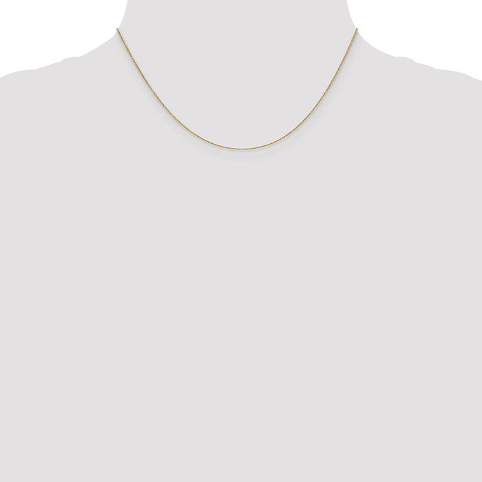 14k .9mm Cable with Spring Ring Clasp Chain
