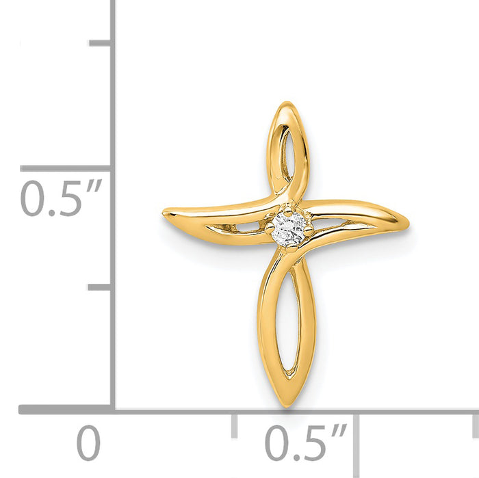 14k A Diamond Cross Pendant