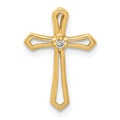 14k AA Diamond Cross Pendant