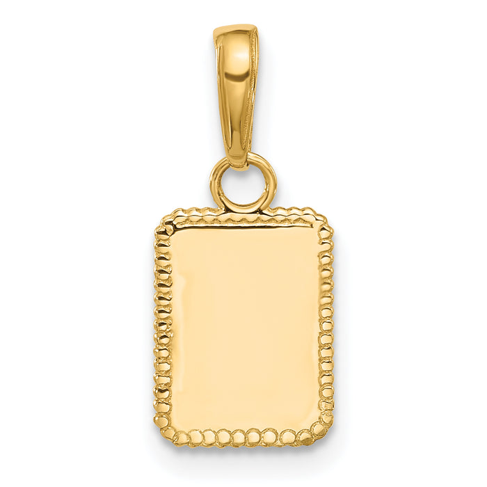 14K and White Rhodium Sun in Frame Pendant