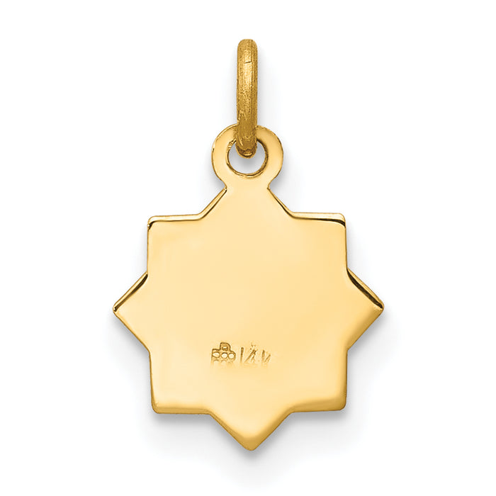 14k Blessed Mary Charm
