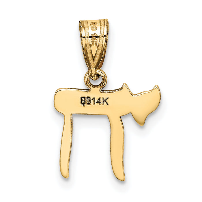 14k Chai Pendant