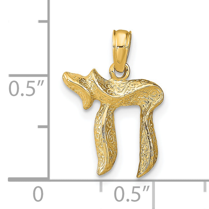 14K Chai Pendant
