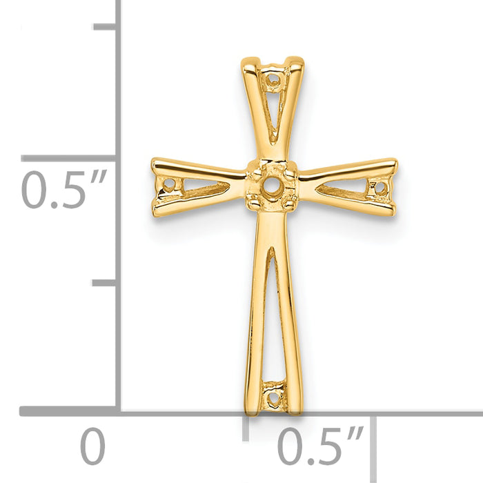 14k Cross Pendant Mounting
