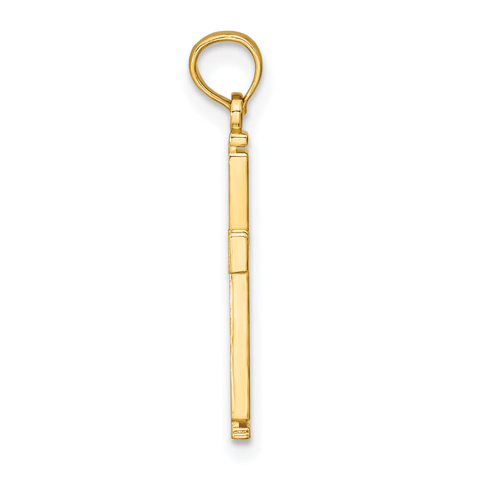 14k Cut-out Cross Pendant