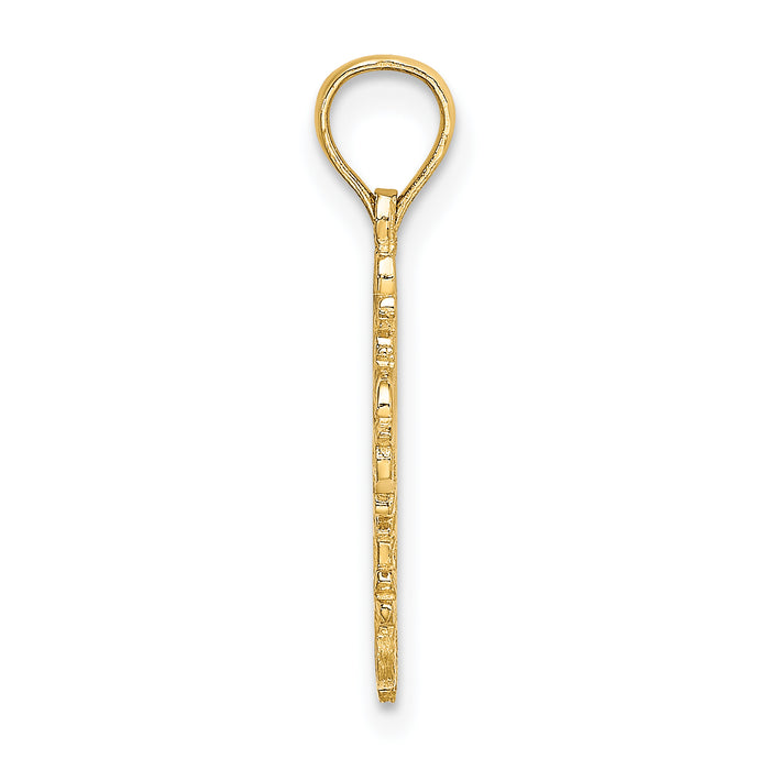 14K Cut-Out Delicate Cross Charm
