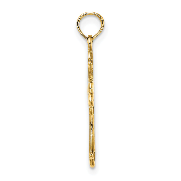 14K Cut-Out Dove Center Cross Charm