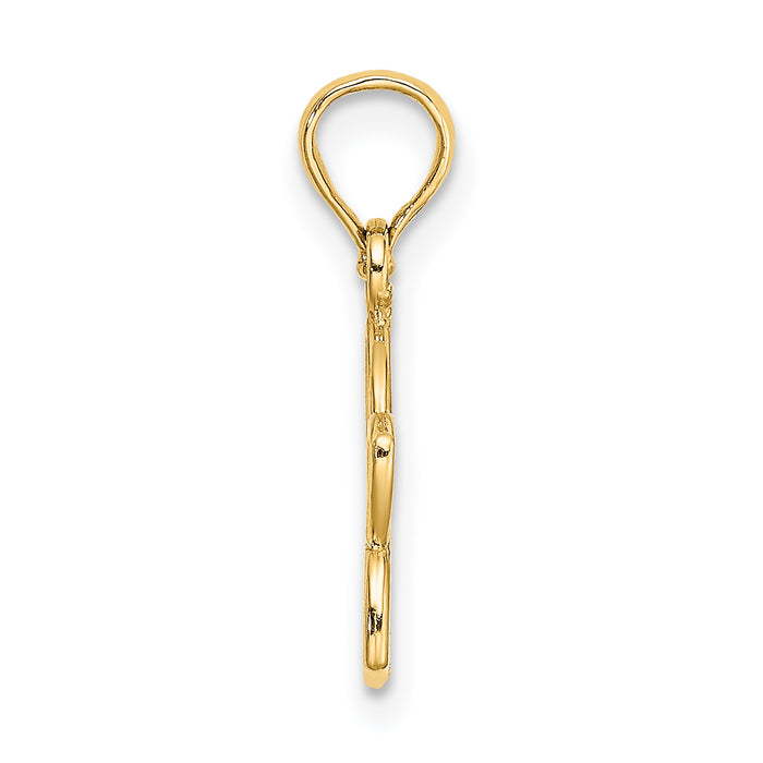 14k Cut Out Flower Charm