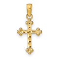 14k D/C Cross Pendant