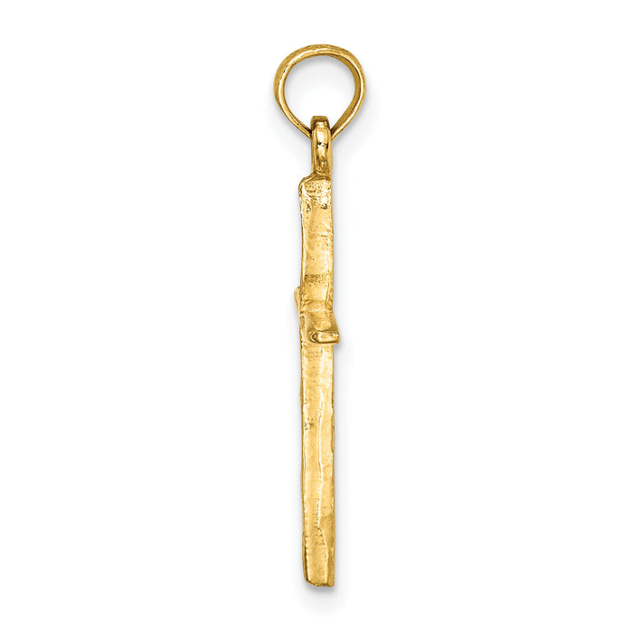 14K D/C with Tapered Ends Cross Charm
