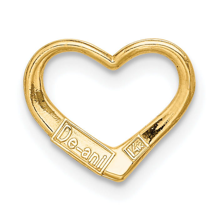 14K Floating Heart Charm